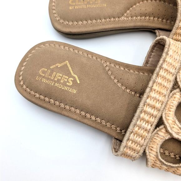 Cliffs by White Mountain Fraly Slide Sandal Natural Raffia Size US6M EU36.5 - Picture 12 of 12
